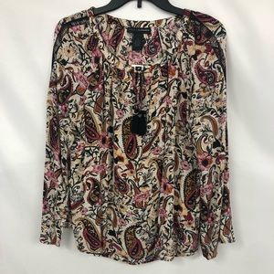 Grace Elements floral boho‎ blouse S